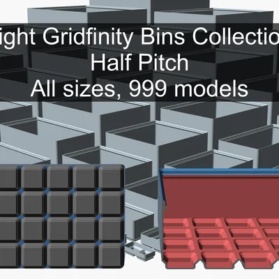 Bộ Gridfinity Light Half Pitch Collection (Khay Half Pitch đáy Efficient)