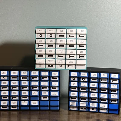 Bộ Voron Hardware Organizer (khay sắp xếp ốc vít) – bản remix