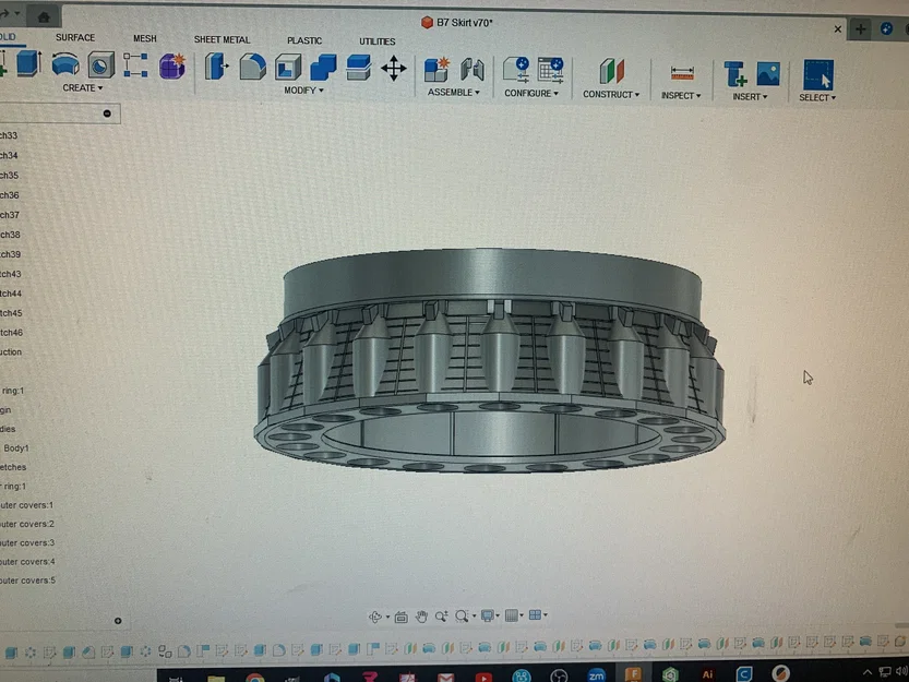 Phần engine section SuperHeavy Booster 10 (B10) – skirt & Raptors - Image 2