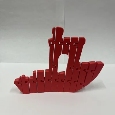 Mô hình thuyền Flexi Benchy: Đồ chơi in 3D linh hoạt cực vui