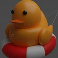 Mô hình chú vịt cao su xinh xắn trên phao cứu sinh (Pato Goma) - Thumbnail 2
