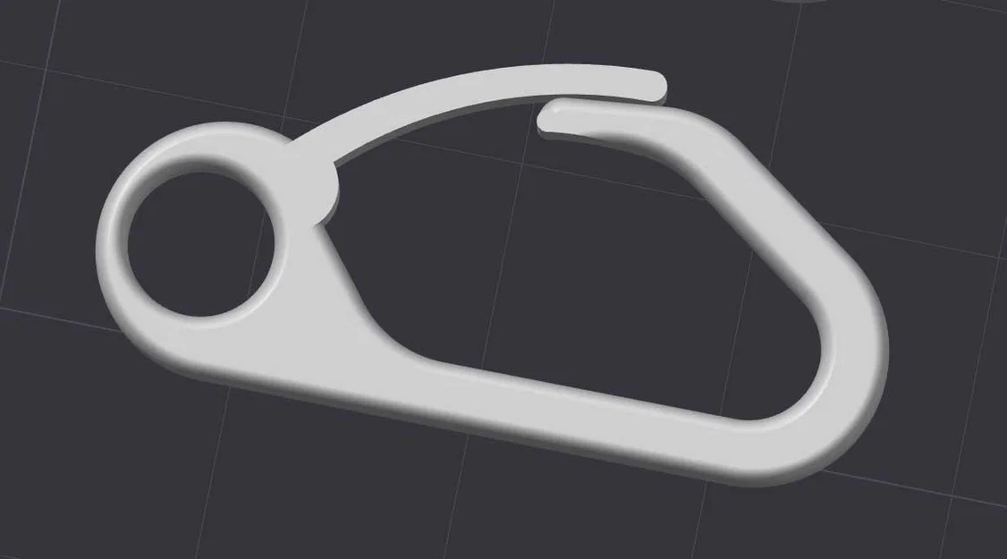 Móc khóa đa năng tiện lợi - Mẫu in 3D carabiner đơn giản - Image 1