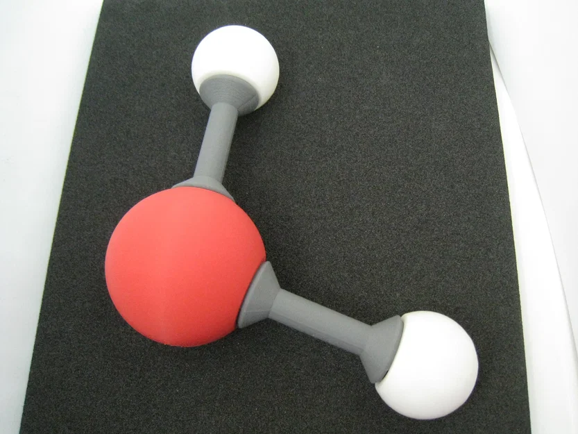 Mô hình phân tử H2O (Ball-and-Stick) - Image 1