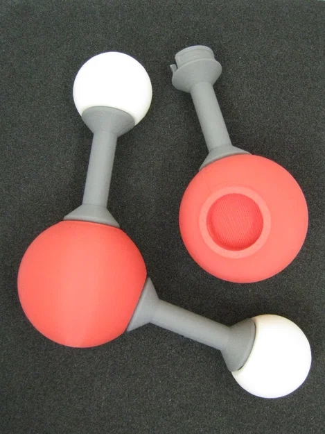 Mô hình phân tử H2O (Ball-and-Stick) - Image 2