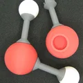 Mô hình phân tử H2O (Ball-and-Stick) - Thumbnail 2
