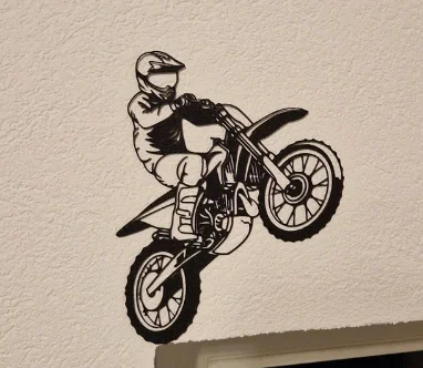 Tranh treo tường 3D Motorcross - Decor phòng cực chất cho dân chơi mô tô - Image 1