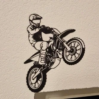 Tranh treo tường 3D Motorcross - Decor phòng cực chất cho dân chơi mô tô