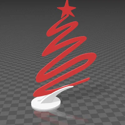 Mô hình cây thông Noel cách điệu in 3D trang trí bàn làm việc