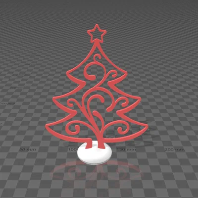 Mô hình trang trí cây thông Noel nghệ thuật in 3D đẹp mắt