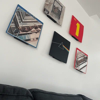 Giá treo tường trưng bày đĩa Vinyl in 3D tiện lợi