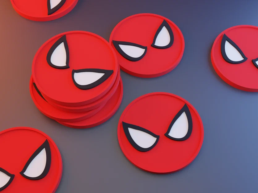 Mô hình Token Spiderman - Phụ kiện trang trí và chơi game cực chất - Image 1
