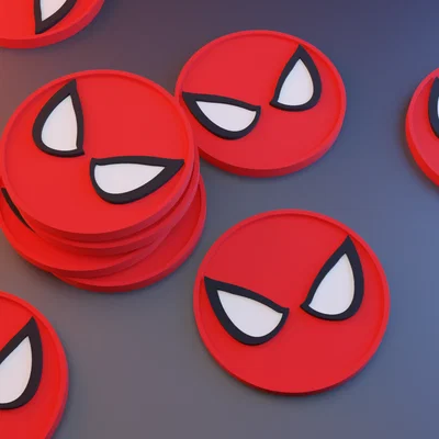 Mô hình Token Spiderman - Phụ kiện trang trí và chơi game cực chất