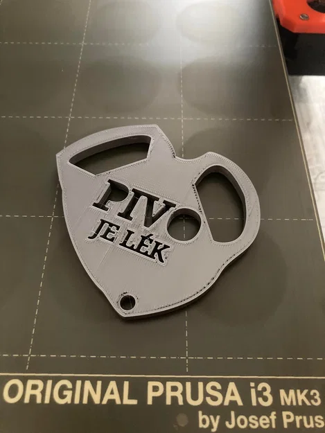 Mẫu in 3D khui mở bia (Beer Opener) nhỏ gọn, tiện lợi cho móc khóa - Image 1