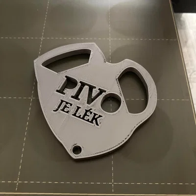 Mẫu in 3D khui mở bia (Beer Opener) nhỏ gọn, tiện lợi cho móc khóa