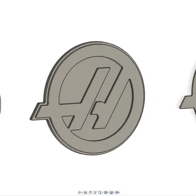 Mô hình logo Haas trang trí tích hợp nam châm cực chất cho fan F1