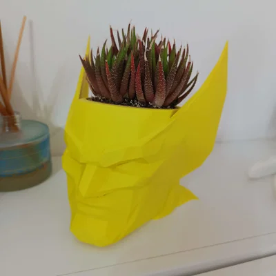 Bình/Chậu Low Poly Wolverine (Low Poly Wolverine Vase)