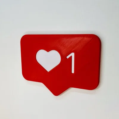 Nút thả tim phong cách Instagram - Mô hình 3D trang trí độc đáo
