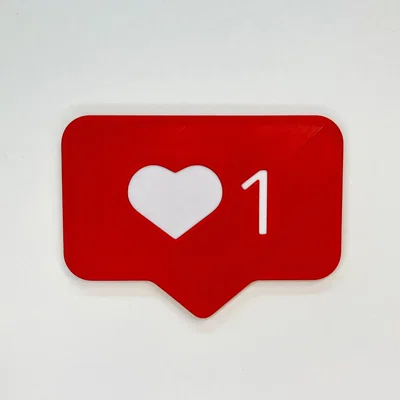 Nút thả tim phong cách Instagram - Mô hình 3D trang trí độc đáo