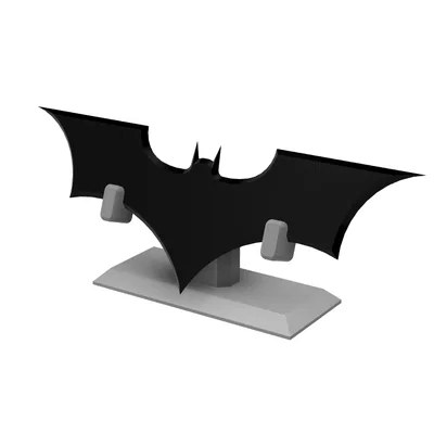 Mô hình Batarang Batman kèm giá đỡ trưng bày in 3D