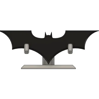 Mô hình Batarang Batman kèm giá đỡ trưng bày in 3D
