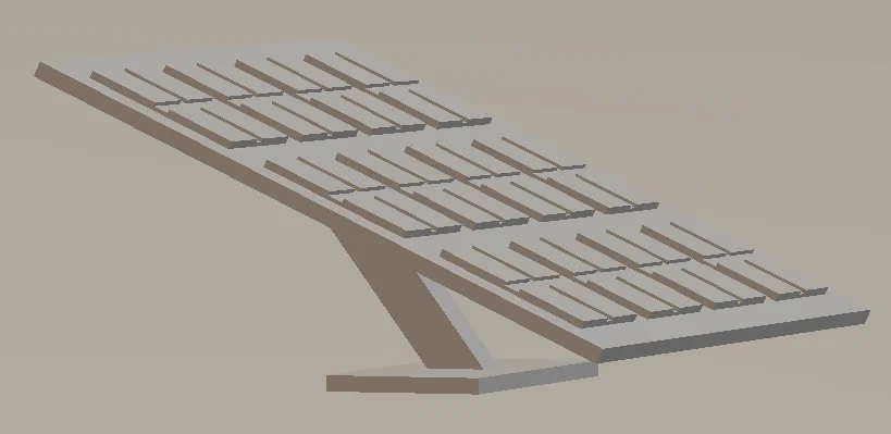 Mô hình tấm pin năng lượng mặt trời (Solar Panel) in 3D siêu thực - Image 3