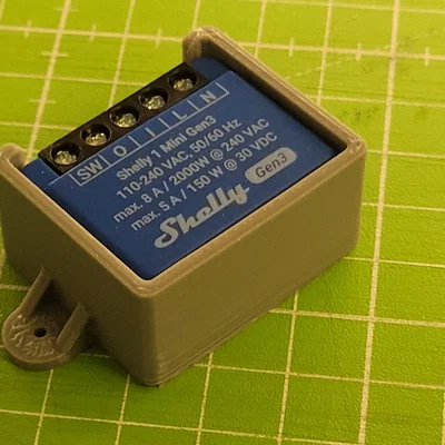 Khung gắn tường 3D cho Shelly 1 Mini Gen3 - Gọn gàng và chuyên nghiệp