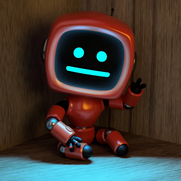 Mô hình 3D Robin Robot dễ thương - Nhân vật hoạt hình đầy cảm hứng - Image 1