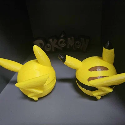 Mô hình 3D Pokeball Pikachu - Thiết kế tùy biến độc đáo