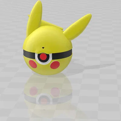 Mô hình 3D Pokeball Pikachu - Thiết kế tùy biến độc đáo