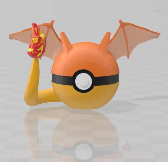 Mô hình Pokeball chủ đề Charizard độc đáo - Tự in 3D tại nhà - Image 2