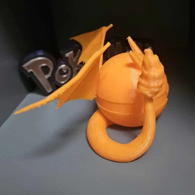 Mô hình Pokeball chủ đề Charizard độc đáo - Tự in 3D tại nhà