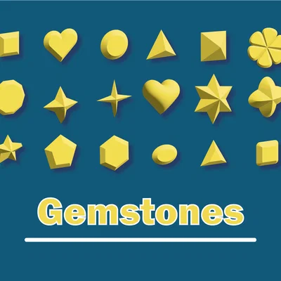 Bộ sưu tập mô hình đá quý Gemstones in 3D cho Cosplay và Trang trí