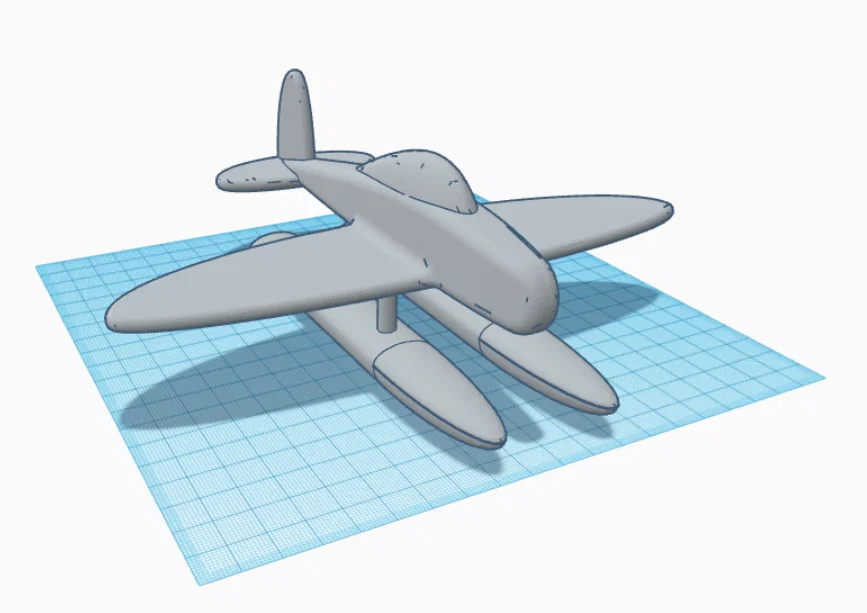 Mô hình 3D máy bay thủy phi cơ - Floating Water Plane Toy - Image 1