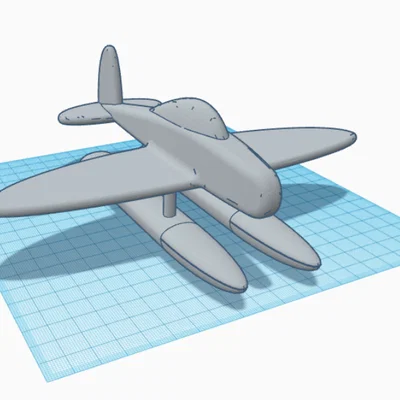 Mô hình 3D máy bay thủy phi cơ - Floating Water Plane Toy