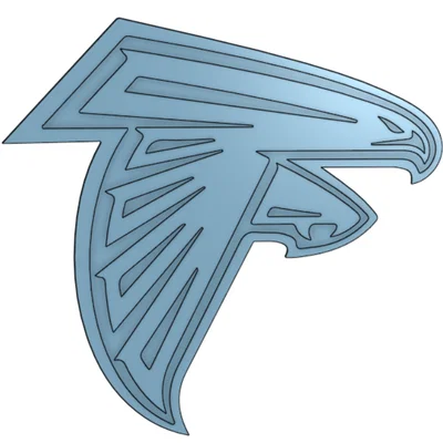 Mô hình in 3D Logo Atlanta Falcons dạng nhiều lớp sắc nét