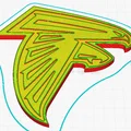 Mô hình in 3D Logo Atlanta Falcons dạng nhiều lớp sắc nét - Thumbnail 2