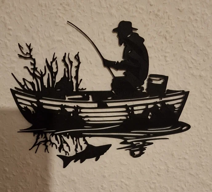 Mô hình trang trí tường Người Câu Cá (Fisherman) tinh tế - Image 1