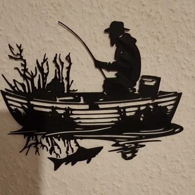 Mô hình trang trí tường Người Câu Cá (Fisherman) tinh tế
