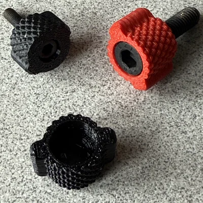 Núm vặn có khía (Knurled Knob) cho ốc vít SHCS 3mm, 4mm, 5mm