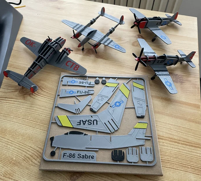 F-86 Sabre Kit Card – Bộ lắp ráp máy bay USAF - Image 6