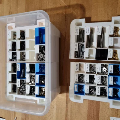 Insert modul 4 tầng cho hộp IKEA Samla 5L