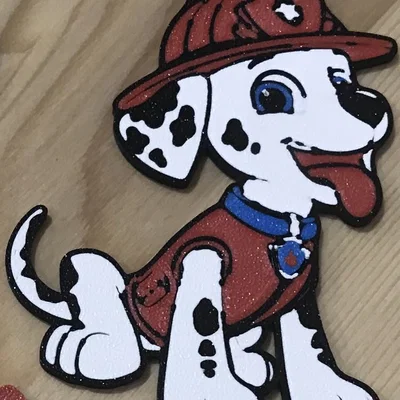 Mô hình in 3D Marshall Paw Patrol đa màu sắc cho máy in AMS