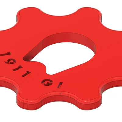 Dụng cụ hỗ trợ tháo lắp nòng súng 1911 Muzzle Key in 3D