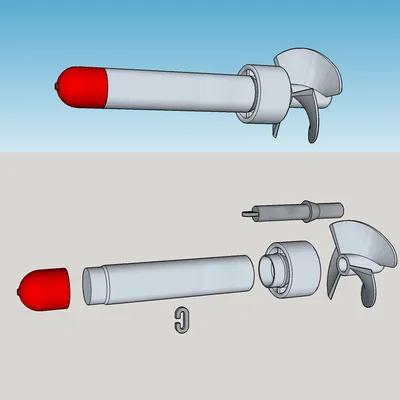 Mk IC Torpedo - Torpedo chạy dây thun (Rubber Band)