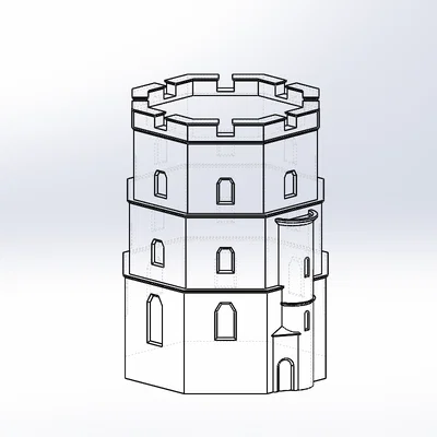 Mô hình 3D in miễn phí Tháp Lâu đài Gediminas (Vilnius)