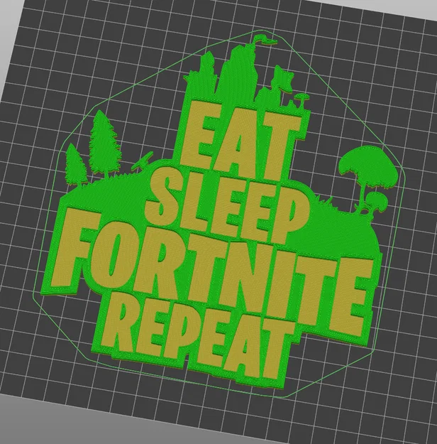 Mô hình treo tường Fortnite Eat Sleep Fortnite Repeat 3D - Image 2