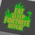 Mô hình treo tường Fortnite Eat Sleep Fortnite Repeat 3D - Thumbnail 2