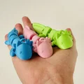 Móc khóa Axolotl khớp nối (Print in Place) - articulated axolotl keychain - Thumbnail 1