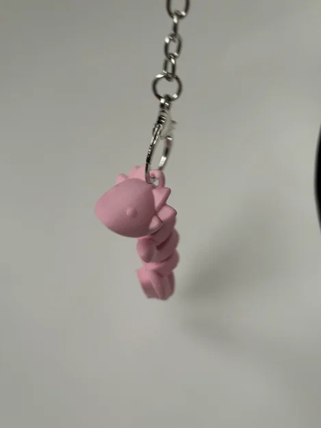 Móc khóa Axolotl khớp nối (Print in Place) - articulated axolotl keychain - Image 2