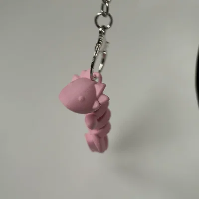 Móc khóa Axolotl khớp nối (Print in Place) - articulated axolotl keychain